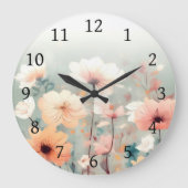 Bloemen Sinaasappel ontwerp 312 Grote Klok (Voorkant)