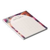 Bloemen Sinaasappel Roze Ranunculus Lined Geperson Notitieblok (Schuin)