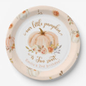 Bloemen sinaasappels Herfst kleine pompoen 2e verj Papieren Bordje (Voorkant)