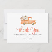 Bloemen Sinaasappels pompoen vrachtwagen Bedankkaart (Voorkant)