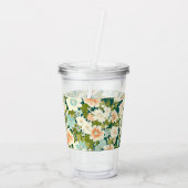 Bloemen Sipper Tumbler Acryl Drinkbeker (Achterkant)