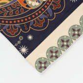 Bloemen sjaal vierkant ornament: Indiase batik. Fleece Deken (Hoek)