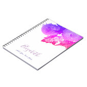 Bloemen Sjabloon Elegante Waterverf Bloemen Rozen Notitieboek (Linkerzijde)