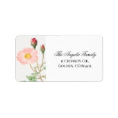 Bloemen sjabloon retour adres labels schattig rust (Voorkant)