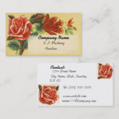  bloemen sjabloon voor visitekaartjes (Voorkant / Achterkant)