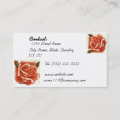  bloemen sjabloon voor visitekaartjes (Achterkant)