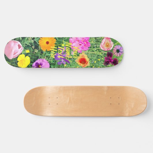 Bloemen Skateboard Gaat Wilde (Horizontaal)