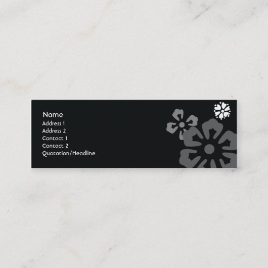Bloemen - Skinny Mini Visitekaartje (Voorkant)