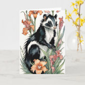 Bloemen Skunk Fumes Skunky Art Skunks Bloemen Kaart (Gele Bloem)