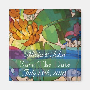 Bloemen - Sla de datum magneet