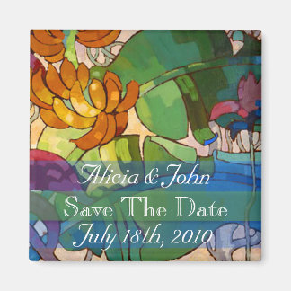 Bloemen - Sla de datum magneet