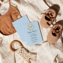 Bloemen Slaapherten Jongen Douche Uitnodiging