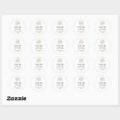 Bloemen Slapen Herten Baby shower Favor Ronde Sticker (Vel)