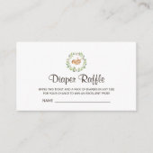 Bloemen Slapen Herten Douche Luier Raffle Informatiekaartje (Voorkant)