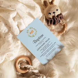 Bloemen Slapen Herten Jongen Doop Uitnodiging