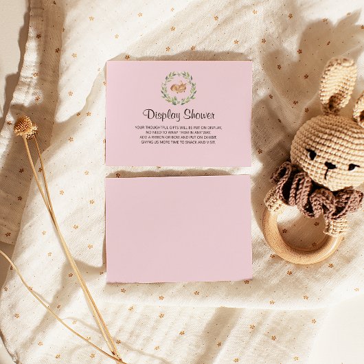 Bloemen Slapen Herten Meisje Display Douche Behuiz Informatiekaartje