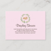 Bloemen Slapen Herten Meisje Display Douche Behuiz Informatiekaartje (Voorkant)