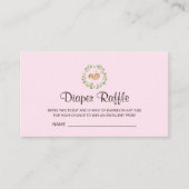 Bloemen Slapen Herten Meisje Luier Raffle Enclosur Informatiekaartje (Voorkant)