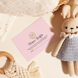 Bloemen Slapen Herten Meisje Luier Raffle Enclosur Informatiekaartje