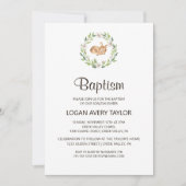 Bloemen slapende herten doop kaart (Voorkant)