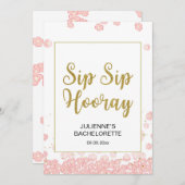 Bloemen Slobber Slobber Hoera Bord | Roze en Goud (Voorkant / Achterkant)