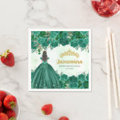 Bloemen Smaragd Groen Prinses Tiara Quinceanera Servet (Insitu)