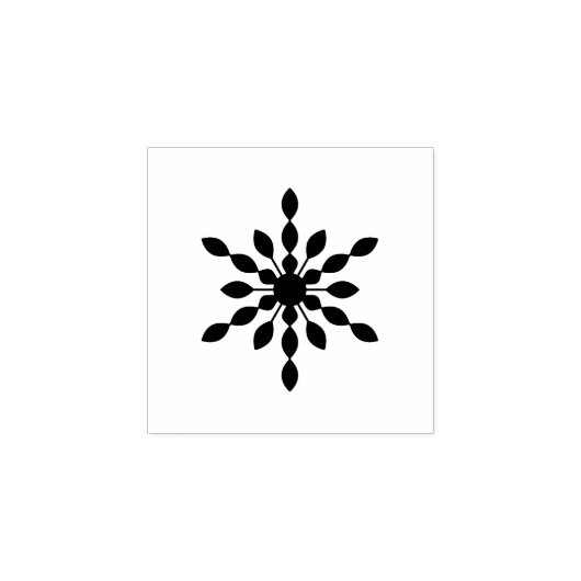  Bloemen Sneeuwvlok Mini Mandala Rubberstempel (Afrduk)