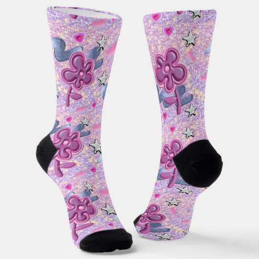BLOEMEN SOKKEN (Gebogen)
