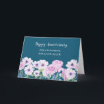 Bloemen Son & Son in Law Bruiloft Jubileum Kaart<br><div class="desc">Gelukkige trouwjubileumkaart voor schoonzoon en schoonzoon met  paarse waterverf bloemen,  en oprechte verzen.</div>
