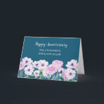 Bloemen Son & Son in Law Bruiloft Jubileum Kaart<br><div class="desc">Gelukkige trouwjubileumkaart voor schoonzoon en schoonzoon met  paarse waterverf bloemen,  en oprechte verzen.</div>