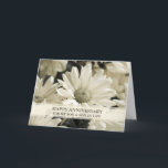 Bloemen Son & Son in Law Bruiloft Jubileum Kaart<br><div class="desc">Gelukkige trouwjubileumkaart voor schoonzoon en schoonzoon met  witte  bloemen,  en oprechte vers.</div>