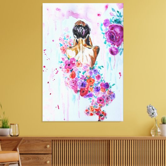 Bloemen Soul Canvas Print (Insitu (Woonkamer))