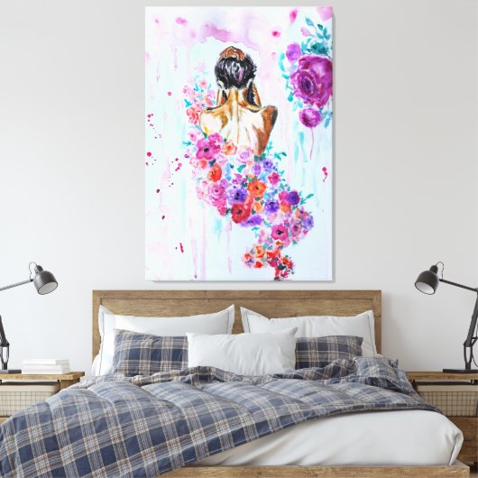 Bloemen Soul Canvas Print (Insitu (Slaapkamer))
