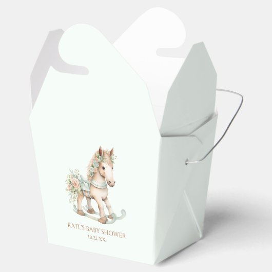 Bloemen  Speelgoed Rocking Horse Baby shower Bedankdoosjes (Geopend)