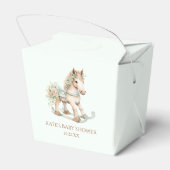 Bloemen  Speelgoed Rocking Horse Baby shower Bedankdoosjes (Achterkant)