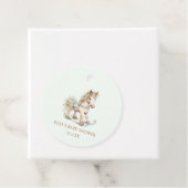 Bloemen Speelgoed Rocking Horse Baby shower Bedankjes Labels (In situ)