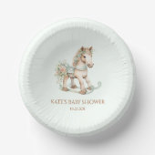 Bloemen  Speelgoed Rocking Horse Baby shower Papieren Kommen (Voorkant)