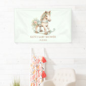 Bloemen  Speelgoed Rocking Horse Baby shower Spandoek (Insitu)