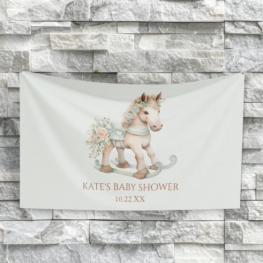 Bloemen  Speelgoed Rocking Horse Baby shower Spandoek