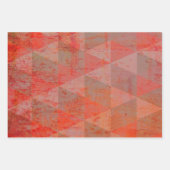 Bloemen, spelden en geometrische | Warm Colours Inpakpapier Vel (Voorkant 3)