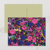 Bloemen spelen ~ Briefkaart / Uitnodiging (Voorkant / Achterkant)