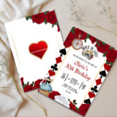 Bloemen Spelen Kaart Verjaardagsuitnodiging