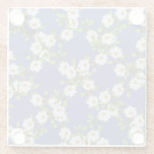 Bloemen Spiraalpatroon Design Onderzetter (Achterkant)