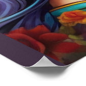 Bloemen Splendor in Sugar Skull Make-up Poster (Hoek)