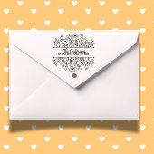 Bloemen Split Monogram Thema Rubberstempel