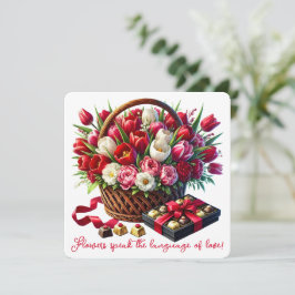 Bloemen Spreken - Valentijnskaart Bedankkaart