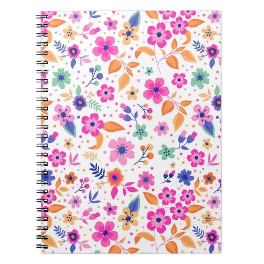 Bloemen Sprial Note Book Notitieboek (Voorkant)