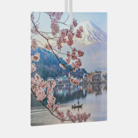 Bloemen | Spring Cherry Blossom Japan Glas Ornament (Voorkant Rechts)