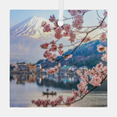 Bloemen | Spring Cherry Blossom Japan Glas Ornament (Achterkant)