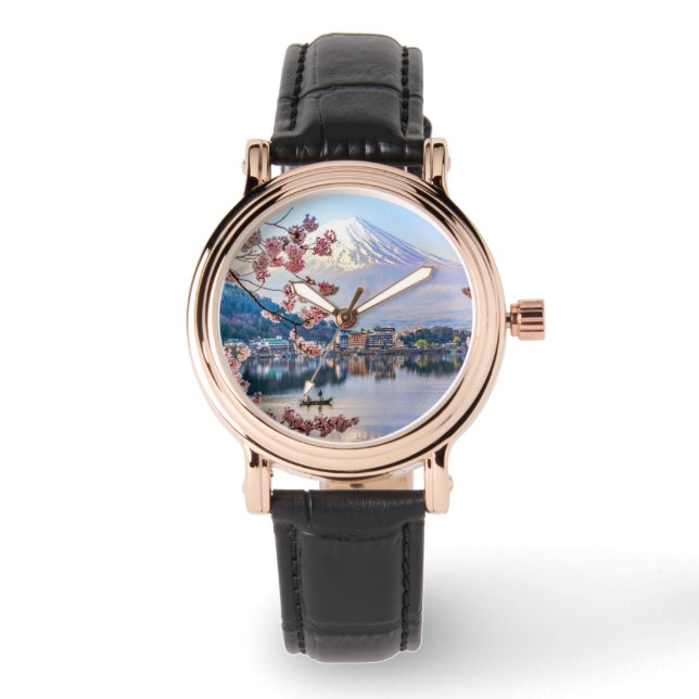 Bloemen | Spring Cherry Blossom Japan Horloge (Voorkant)